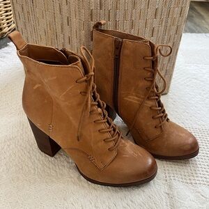 Aldo Neily Tan Nubuck Leather Ankle Boots